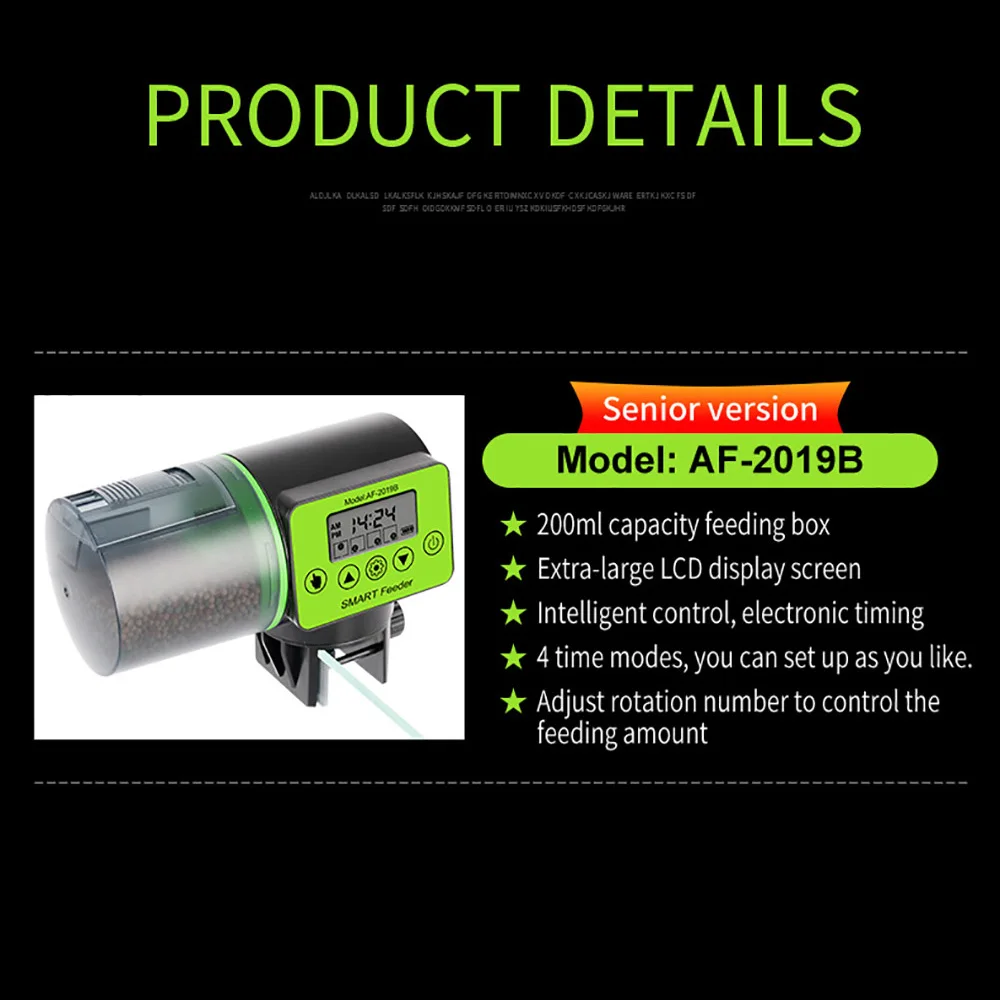 Automatic Fish Feeder Digital Fish Tank Aquarium Food Dispenser Plastic Intelligent Timing Electric Fish Feeding Tool For Turtle Automatic Fish Feeder Digital Fish Tank Aquarium Food Dispenser Plastic Intelligent Timing Electric Fish Feeding Tool For Turtle