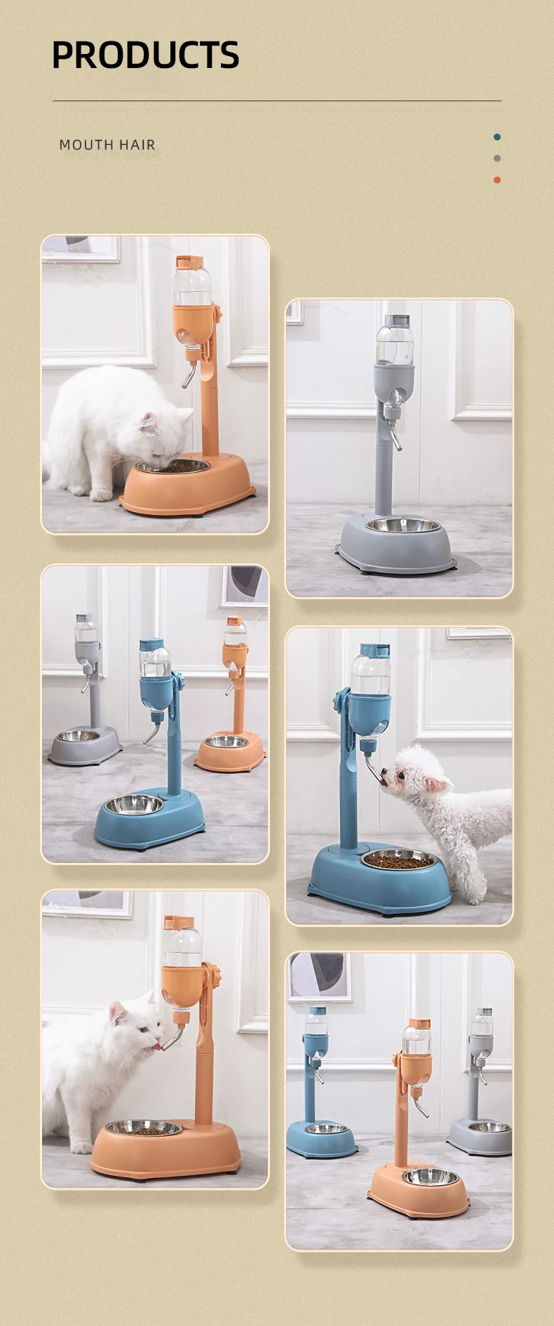 HOOPET Automatic Pet Dispenser Anti-tip Dog Bowl Drinking Water Bottle Feeder Hanging Kettle Cat Food Container Pets Supplies HOOPET Automatic Pet Dispenser Anti-tip Dog Bowl Drinking Water Bottle Feeder Hanging Kettle Cat Food Container Pets Supplies