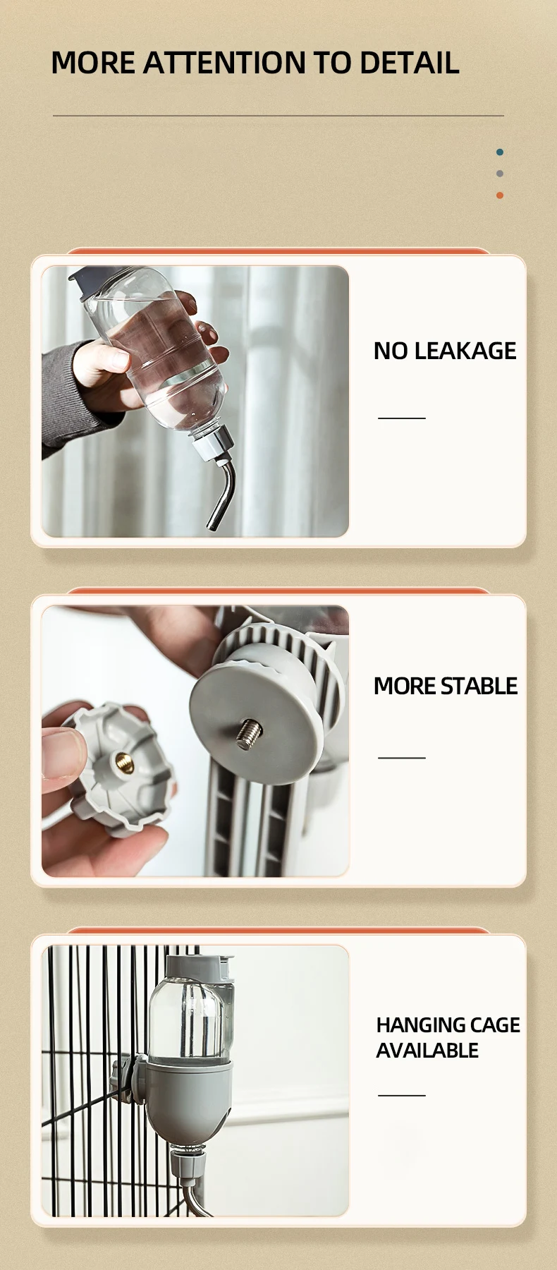 HOOPET Automatic Pet Dispenser Anti-tip Dog Bowl Drinking Water Bottle Feeder Hanging Kettle Cat Food Container Pets Supplies HOOPET Automatic Pet Dispenser Anti-tip Dog Bowl Drinking Water Bottle Feeder Hanging Kettle Cat Food Container Pets Supplies