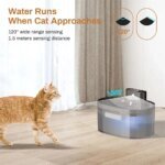 2.2L Wireless Cat Water Fountain Battery Operated Automatic Pet Water Fountain With Motion Sensor Dog Cat Water Dispenser Bowl - Image 5