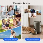 2L Camera Pet Feeder Timing Smart Automatic Feeder For Cats Dog Button WIFI APP Video Intelligent Dry Food Dispenser Dog Bowl - Image 2