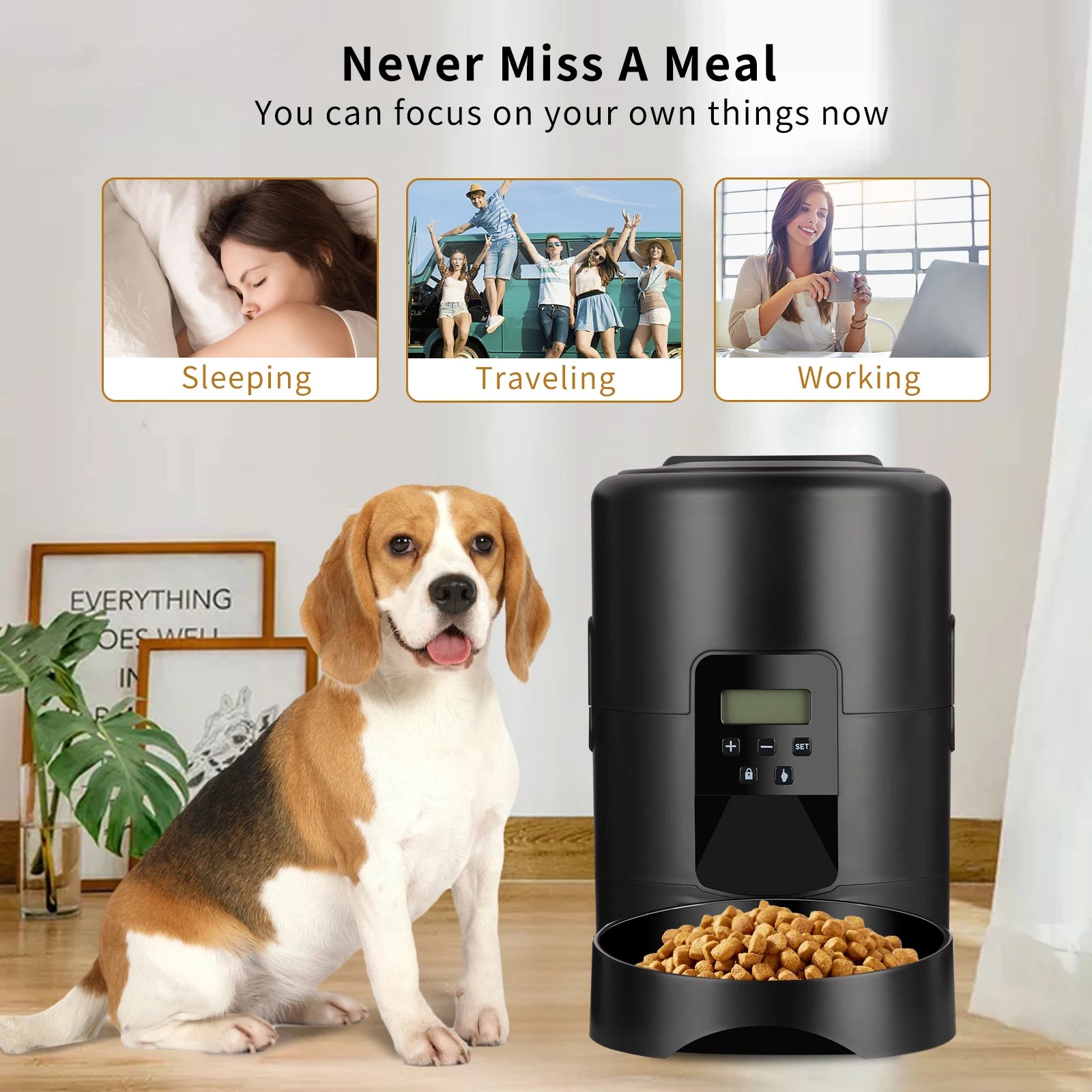 2L Camera Pet Feeder Timing Smart Automatic Feeder For Cats Dog Button WIFI APP Video Intelligent Dry Food Dispenser Dog Bowl