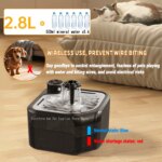 Wireless Automatic Cat Water Fountain 3600mAh 2800ML Pet Water Dispenser For Dog Cat Infrared Sensor Smart Pet Drinkier Fountain - Image 3