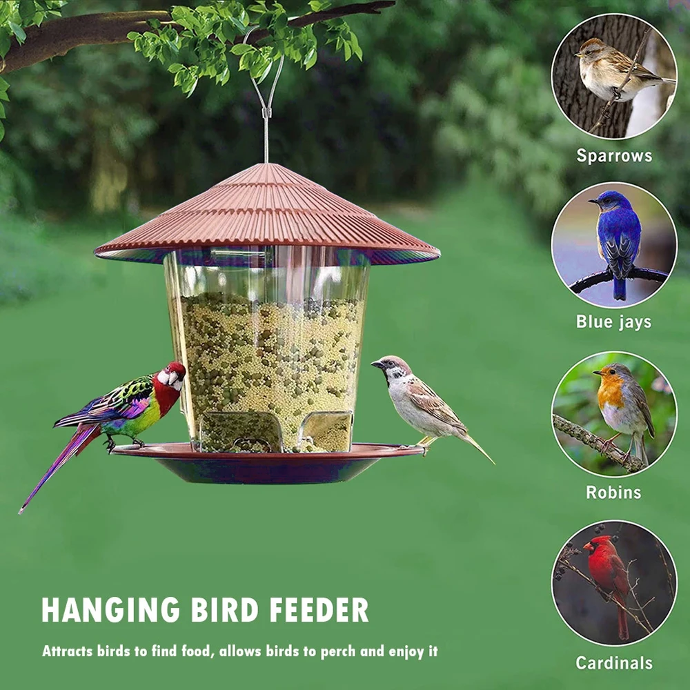 Garden Gazebo Hanging Wild Bird Feeder Outdoor Container With Hang Rope Pet Bird Feeding House Type Bird Feeder New Dropshipping Garden Gazebo Hanging Wild Bird Feeder Outdoor Container With Hang Rope Pet Bird Feeding House Type Bird Feeder New Dropshipping