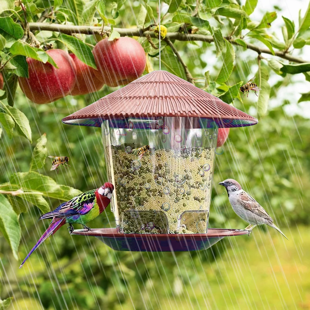 Garden Gazebo Hanging Wild Bird Feeder Outdoor Container With Hang Rope Pet Bird Feeding House Type Bird Feeder New Dropshipping Garden Gazebo Hanging Wild Bird Feeder Outdoor Container With Hang Rope Pet Bird Feeding House Type Bird Feeder New Dropshipping
