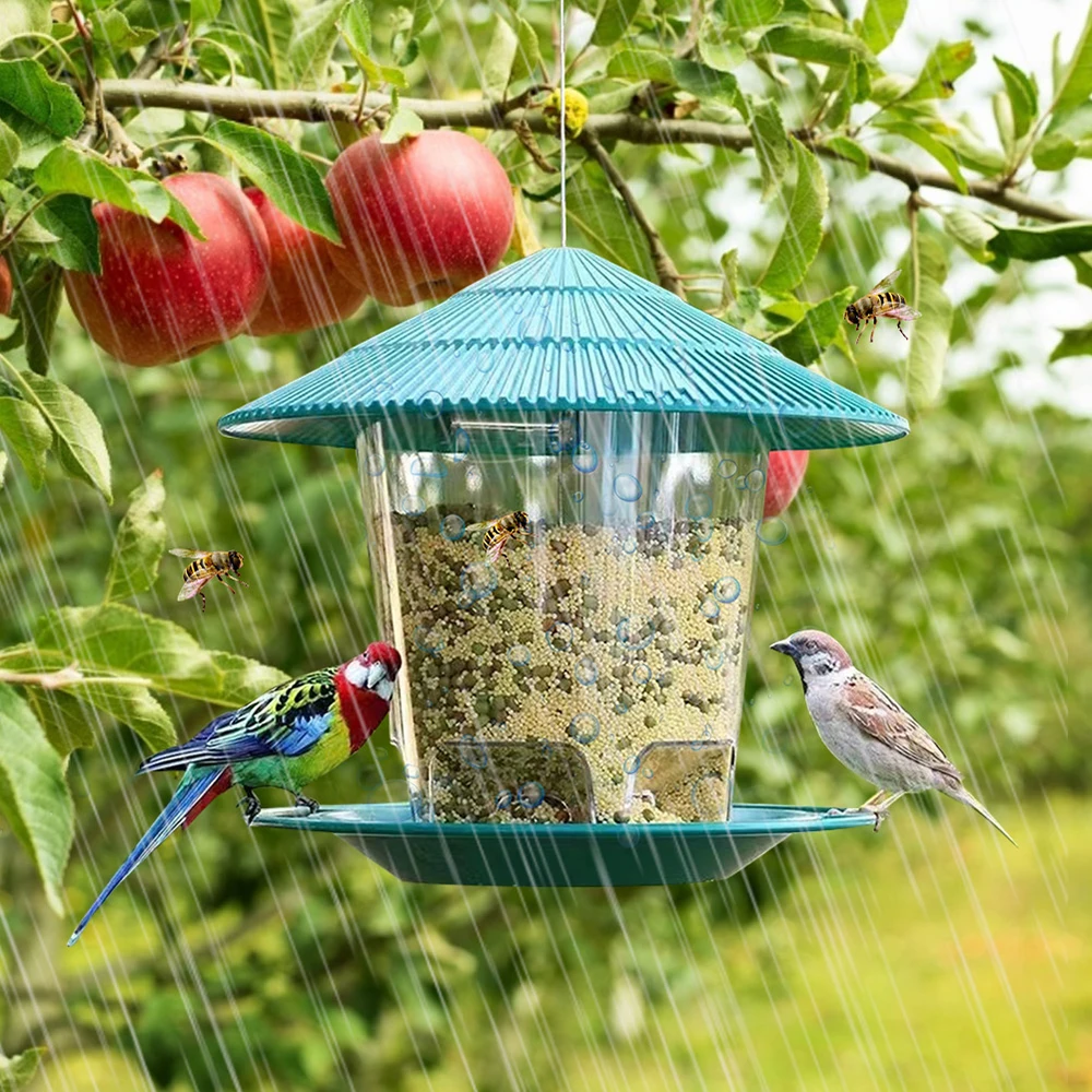 Garden Gazebo Hanging Wild Bird Feeder Outdoor Container With Hang Rope Pet Bird Feeding House Type Bird Feeder New Dropshipping Garden Gazebo Hanging Wild Bird Feeder Outdoor Container With Hang Rope Pet Bird Feeding House Type Bird Feeder New Dropshipping