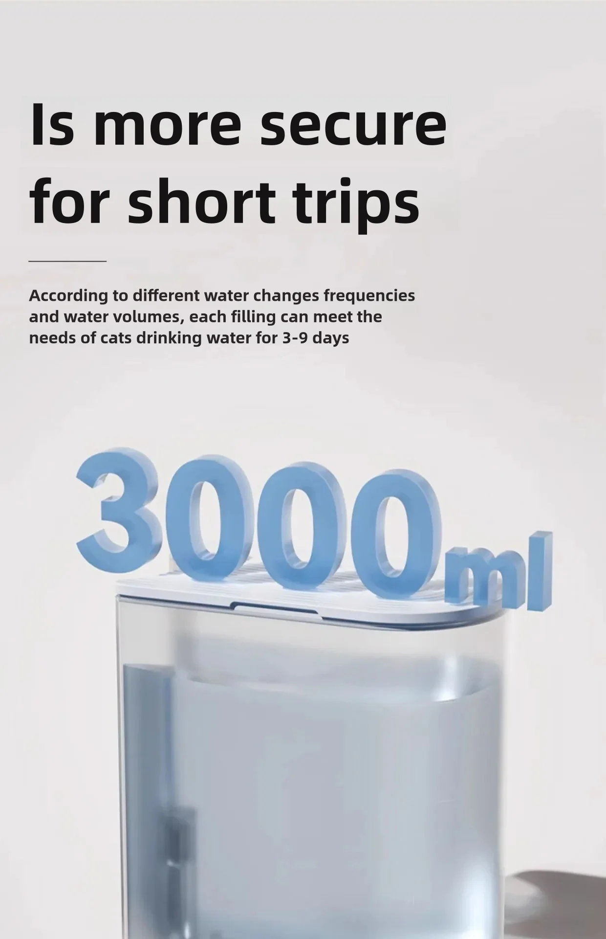 Pet water dispenser, dog and cat water dispenser, dumping cat water dispenser, running water charging automatic water feeder