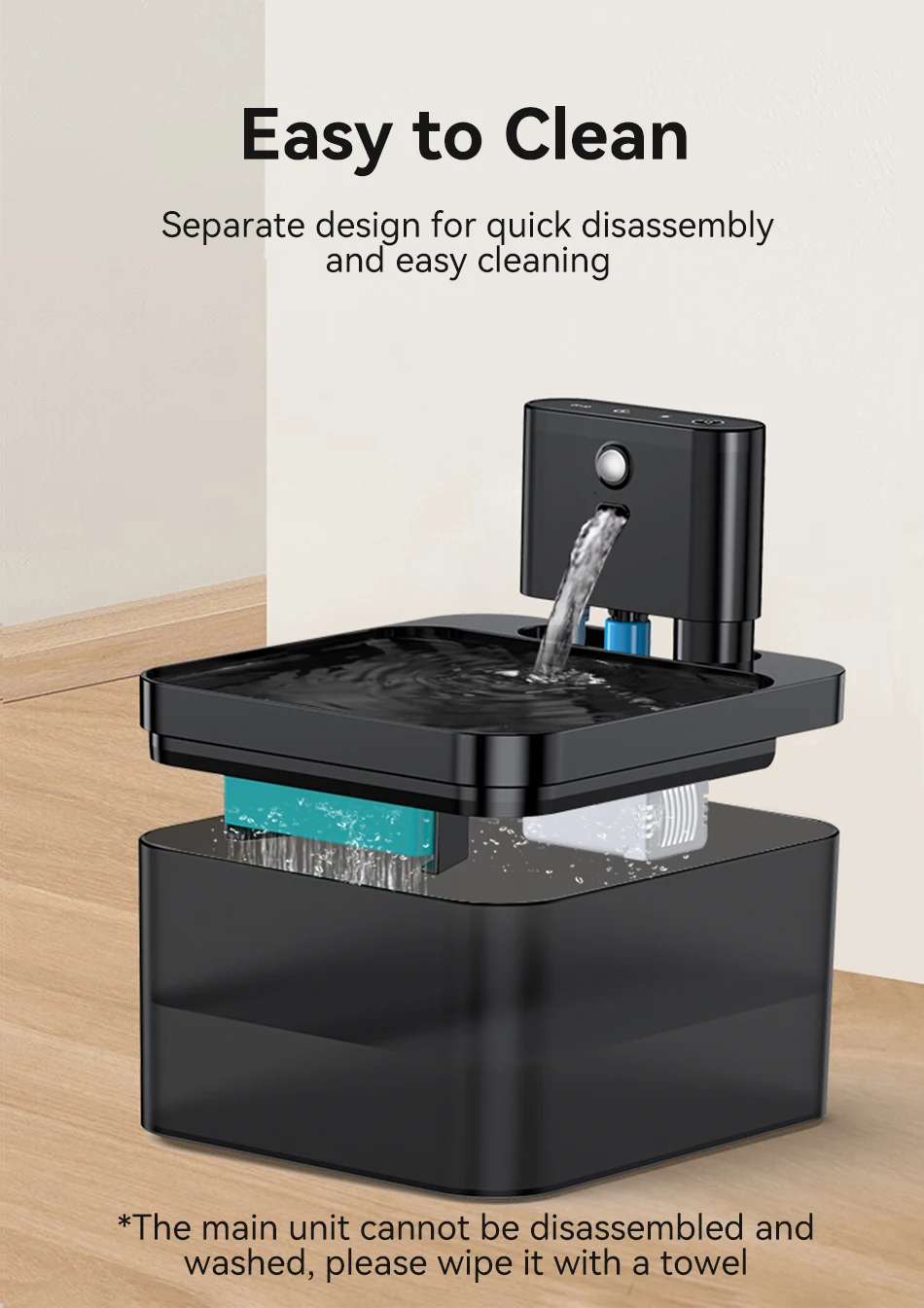 ROJECO Wireless Automatic Cat Water Fountain 2600mAh Pet Water Dispenser For Dog Cat Infrared Sensor Smart Pet Drinkier Fountain