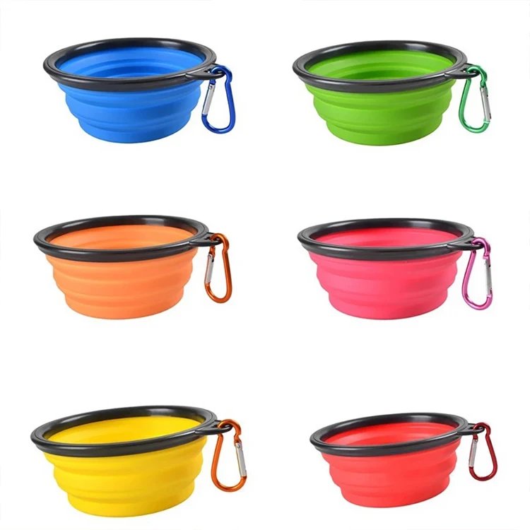 1000ml Large Collapsible Dog Pet Folding Silicone Bowl Outdoor Travel Portable Puppy Food Container Feeder Dish Bowl