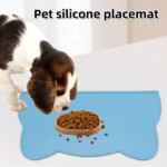 Silicone Pet Feeding Dog Cat Bowl Food Mat Non-Stick Waterproof Pet Food Feeding Pad Puppy Feeder Tray Water Cushion Placemat