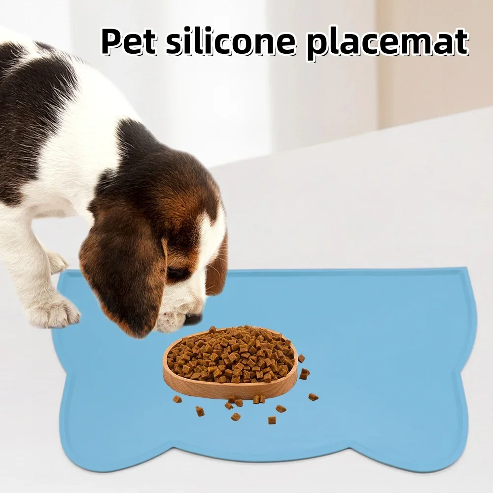 86725-ucmtwv.jpg Silicone Pet Feeding Dog Cat Bowl Food Mat Non-Stick Waterproof Pet Food Feeding Pad Puppy Feeder Tray Water Cushion Placemat - Image 1