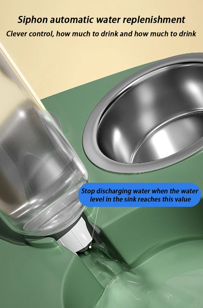 Non-slip and knock resistant dog bowl Stainless steel water food self-service feeder Pet feeding Drinking bowl for dogs and cats Non-slip and knock resistant dog bowl Stainless steel water food self-service feeder Pet feeding Drinking bowl for dogs and cats