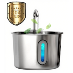 Stainless Steel Cat Water Fountain 2.2L/75oz Pet Automatic Water Dispenser for Dog Cat Drinking Pet supplies Filter System