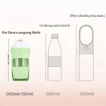 Pet Travel Water Bottle Portable with Food Container Foldable 2in1 Pet Outdoor Bowl Puppy Dog Cat Travel Drinking Food Feeder - Image 3
