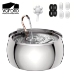 4L Ultra-Quiet Stainless Steel Cat Water Fountain Automatic Drink Filter Pet Drinking Dispenser Drinker For Cats Water Filter