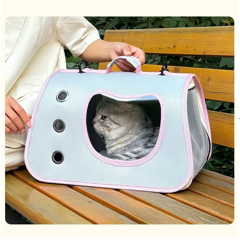 Cat Bags Portable Dog Carrier Bag Mesh Breathable Carrier Bags for Small Dogs Foldable Cats Handbag Travel Pet Transport Bag Cat Bags Portable Dog Carrier Bag Mesh Breathable Carrier Bags for Small Dogs Foldable Cats Handbag Travel Pet Transport Bag