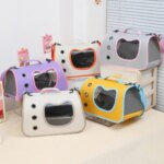 Cat Bags Portable Dog Carrier Bag Mesh Breathable Carrier Bags for Small Dogs Foldable Cats Handbag Travel Pet Transport Bag