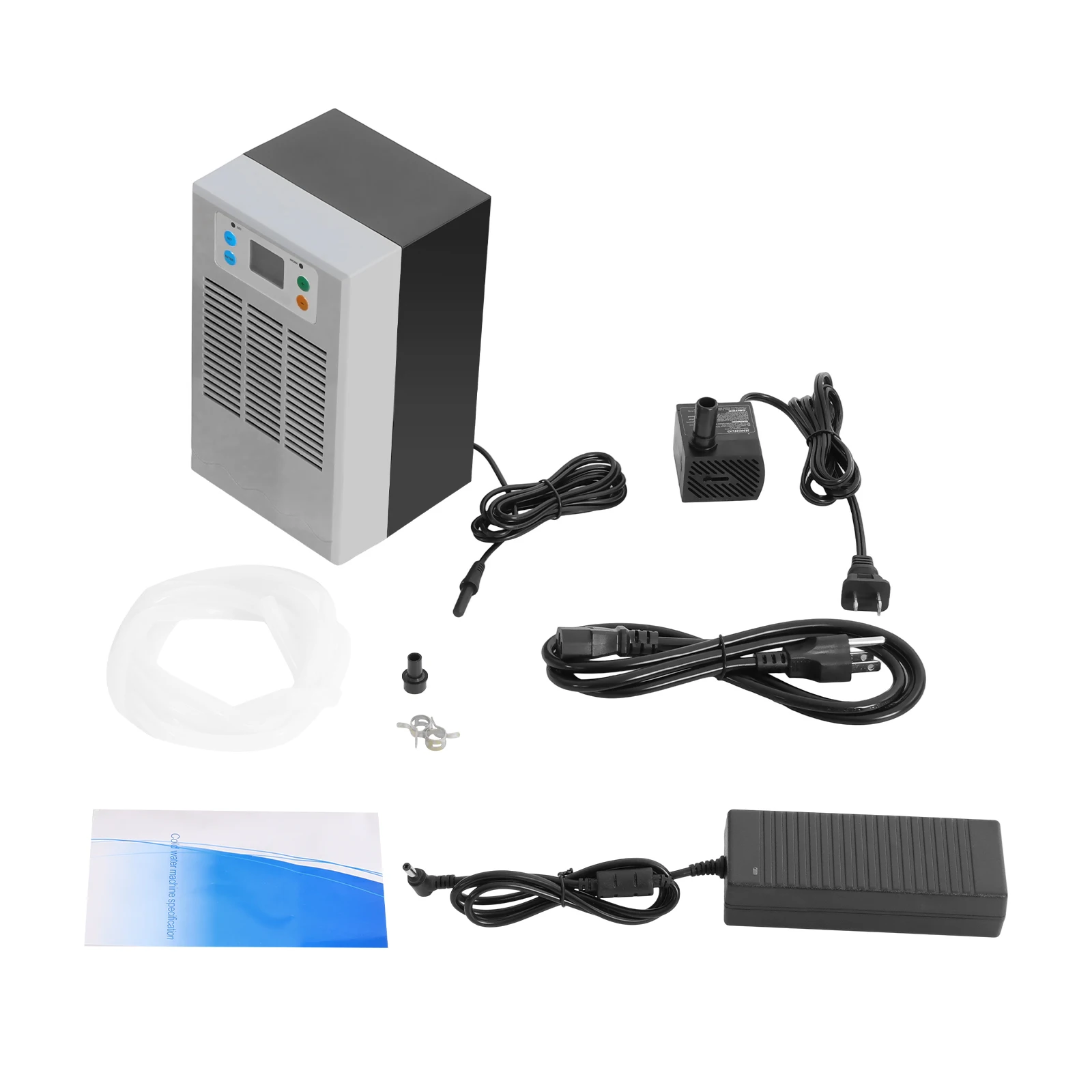 100W Fish Tank Cooling Heating Machine, Aquarium 30L Fish Tank Water Heater Air Conditioner LED Screen 10-40°C Control