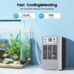 100W Fish Tank Cooling Heating Machine, Aquarium 30L Fish Tank Water Heater Air Conditioner LED Screen 10-40°C Control - Image 2