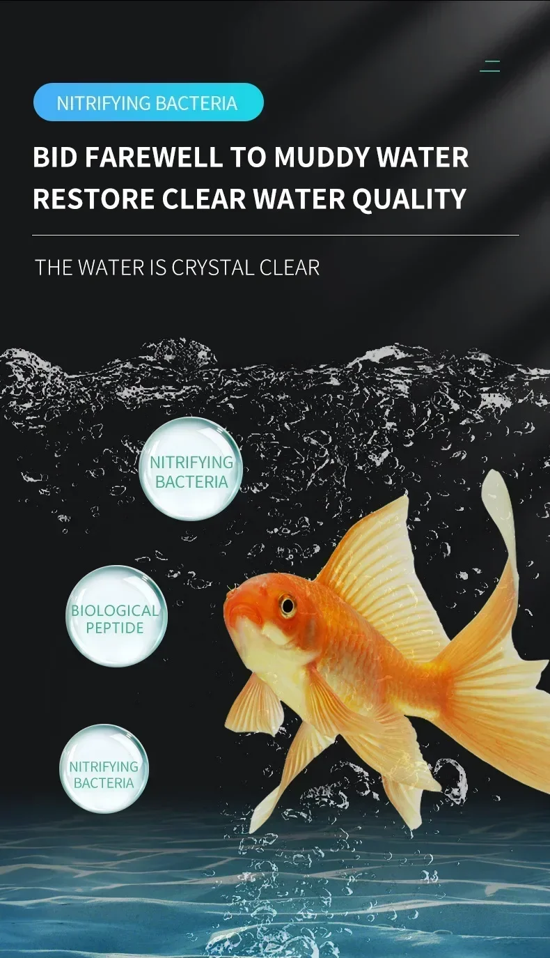 300ml Nitrifying Bacteria Liquid Fish Tank Water Purifier Aquarium Fish Farming Medicine Supplies Fishbowl Water Treatment