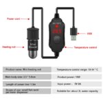 Mini Aquarium heating rod Fish Tank Aquarium Heater Submersible Thermostat Heater 18-34°C Adjustable Temperature USB Charging - Image 5