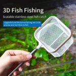 1PC Aquarium Square Fishing Net Extendable Long Handle Fishing Gear For Catching Fish Shrimp Tank Clean Accessories - Image 5