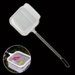 1PC Aquarium Square Fishing Net Extendable Long Handle Fishing Gear For Catching Fish Shrimp Tank Clean Accessories