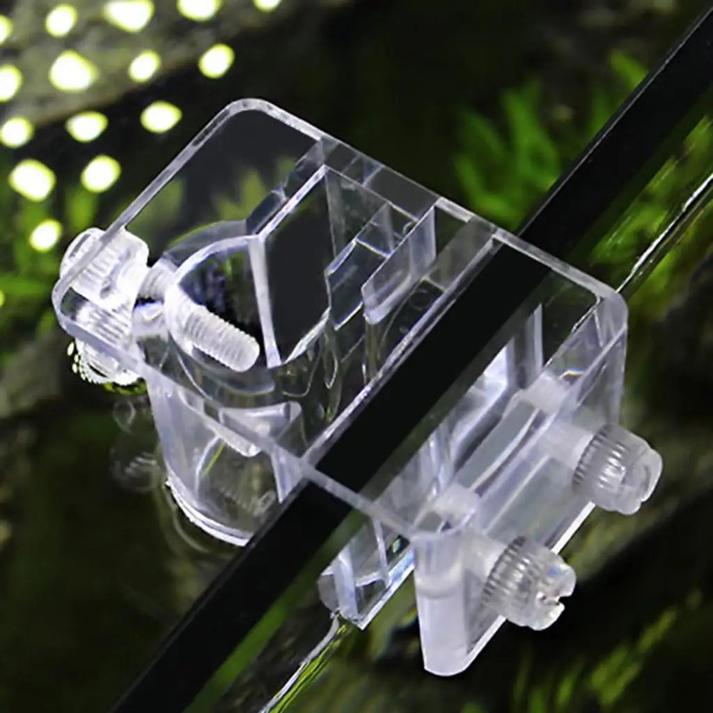 1 Set Clear Acrylic Aquarium Reef Tank Pipe Tube Holder Clip