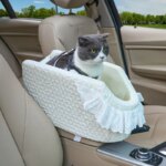 Ins Style Sweet Pet Car Seat Carrier Portable High Value Universal Cat Dog Auto Cage Dog Car Seat Bed Car Central Travel Bag