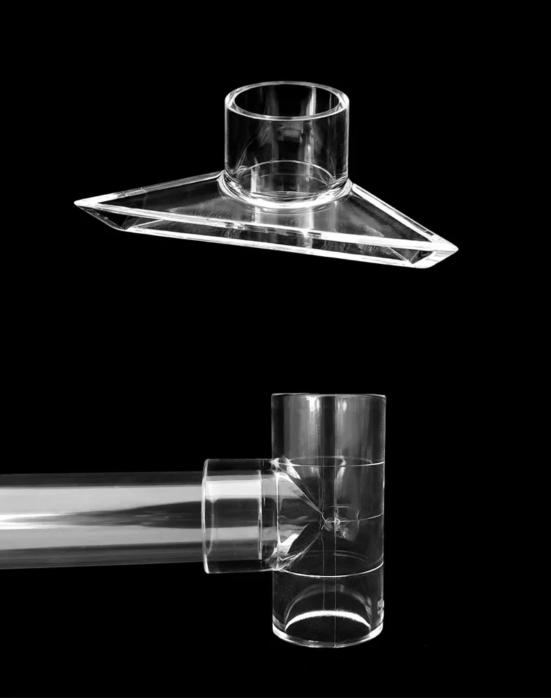 Transparent Fish Tank Water Pipe Acrylic Tube Fittings Elbow Joint Duck Bill Water Outlet Aquarium Accessries Rain Shower Outlet