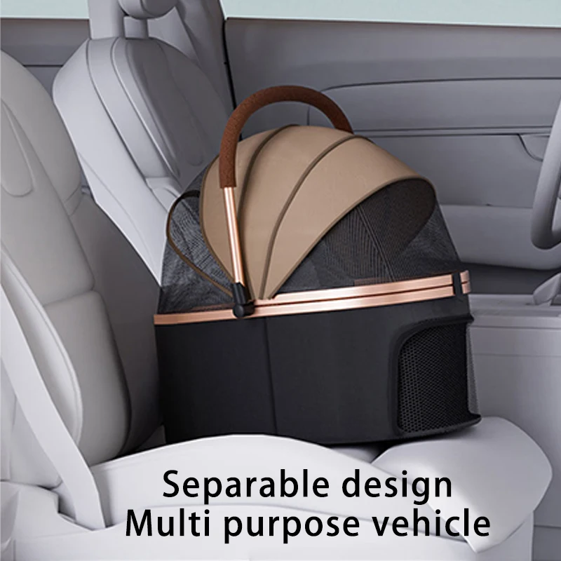 Premium Dog Stroller Detachable Carrier Luxury Pet Stroller with Aluminum Alloy Frame and Dual Brake System Outdoor Pet Cart Premium Dog Stroller Detachable Carrier Luxury Pet Stroller with Aluminum Alloy Frame and Dual Brake System Outdoor Pet Cart