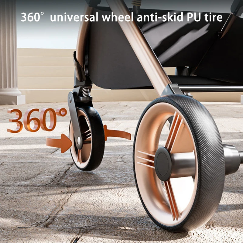 Premium Dog Stroller Detachable Carrier Luxury Pet Stroller with Aluminum Alloy Frame and Dual Brake System Outdoor Pet Cart Premium Dog Stroller Detachable Carrier Luxury Pet Stroller with Aluminum Alloy Frame and Dual Brake System Outdoor Pet Cart