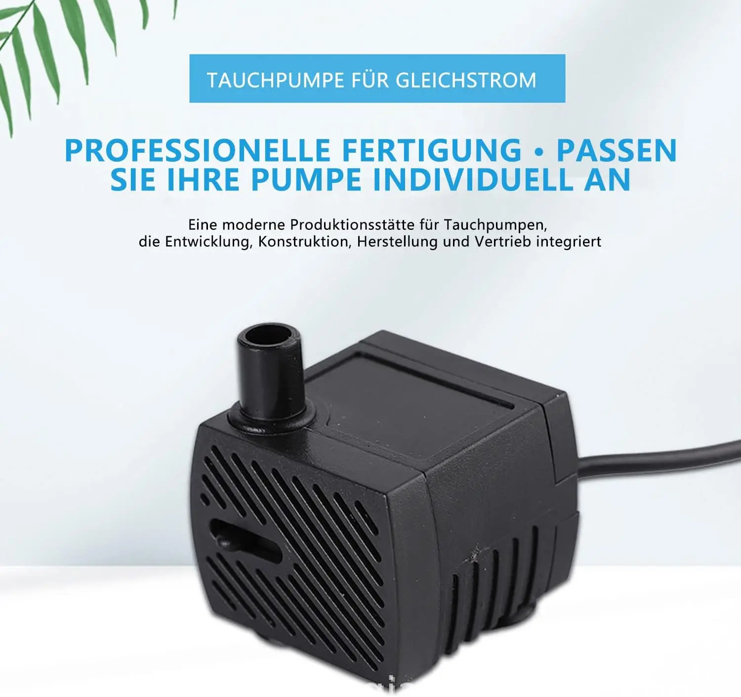 Mini Water Pumps, Ultra Quiet, for Aquarium, with 1.5m Power Cable, 350L/h, 5W, Small Submersible Pump, for Fountain Fountain