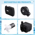 Mini Water Pumps, Ultra Quiet, for Aquarium, with 1.5m Power Cable, 350L/h, 5W, Small Submersible Pump, for Fountain Fountain - Image 6