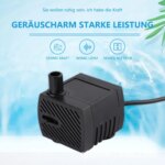 Mini Water Pumps, Ultra Quiet, for Aquarium, with 1.5m Power Cable, 350L/h, 5W, Small Submersible Pump, for Fountain Fountain - Image 4