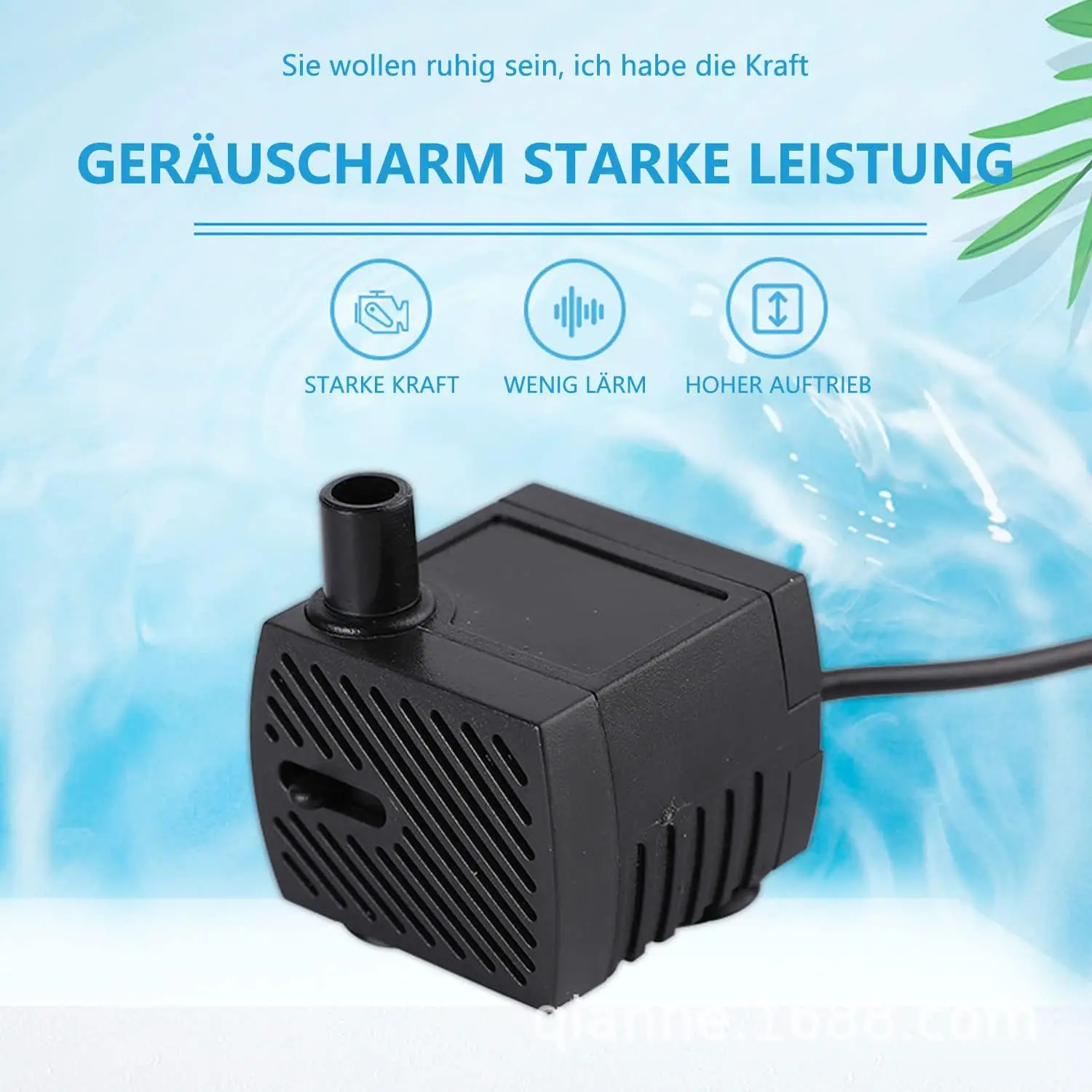 Mini Water Pumps, Ultra Quiet, for Aquarium, with 1.5m Power Cable, 350L/h, 5W, Small Submersible Pump, for Fountain Fountain
