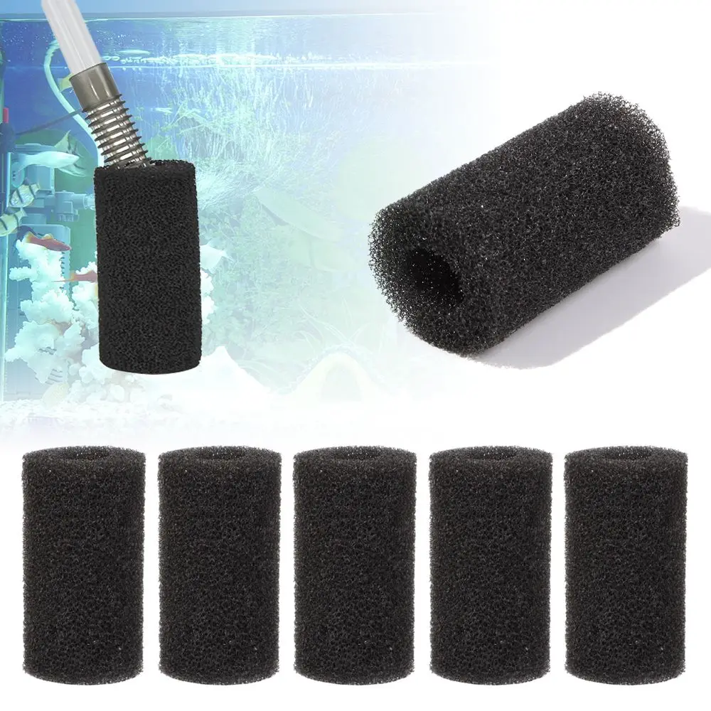 90915-hikf3f.jpg 5 Pcs/set Aquarium Biochemical Filter Sponge Fish Tank Inlet Water Pre-Filter Sponge Cartridge Replacement Filter - Image 1