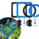 Aquarium Feeding Ring Fish Tank Station Floating Food Tray Feeder Square Circle Accessory Fish Foods Feeder Suction Cup Black