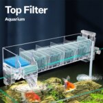 Aquarium Wall-Mounted Waterfall Filter Roller, ,Circulating Oxygen genation,Multi-Layer Fish Tank Top Filter New