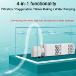 3 in 1 Aquarium Filter Pump Silent Fish Tank Submersible Air Oxygen Aerator Aquarium Air Pump Water Changer Pump Wave Maker 220v - Image 3
