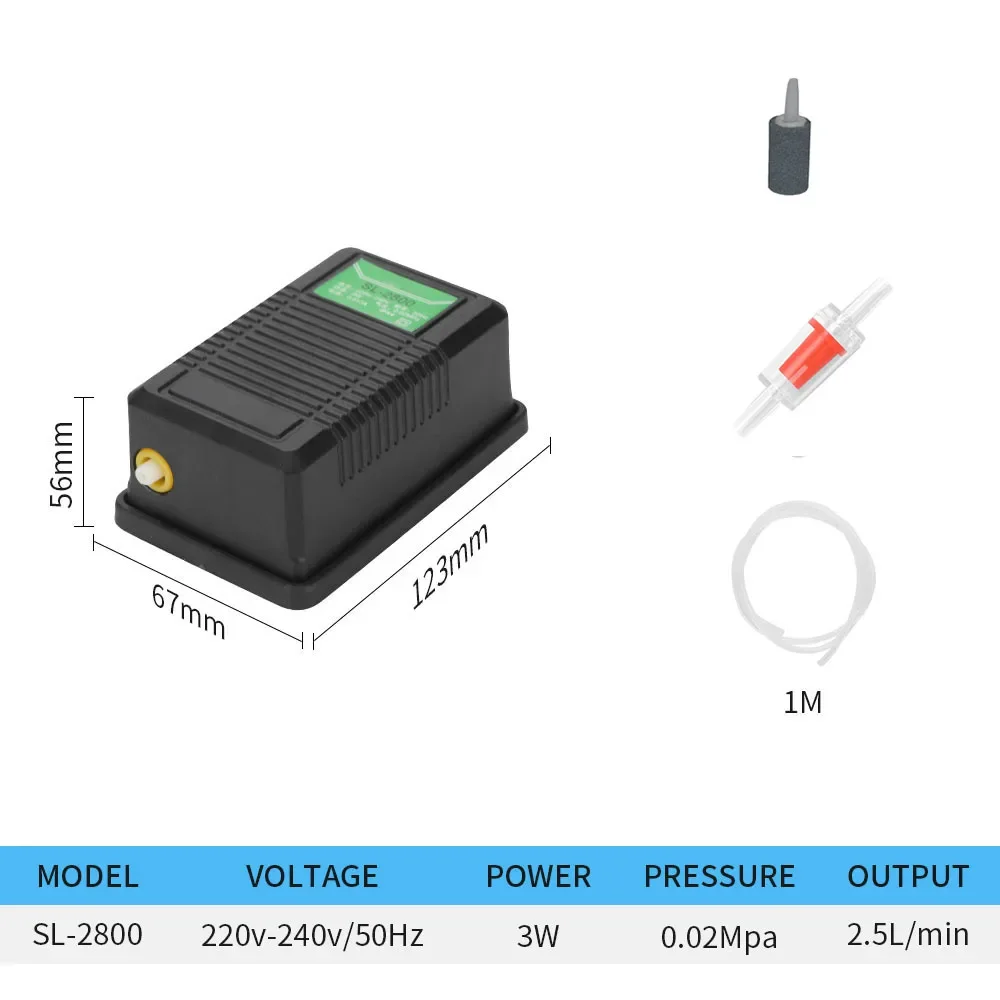 High Power Fish Tank Oxygen Air Pump Double Hole Aeration Pump Fish Tank Oxygen Pump Aquarium Accessories