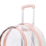 Transparent Pet Travel Carrier Portable Trolley Suitcase for Cats with Ventilation Holes Adjustable Handle Large Opening for Cat - Image 2