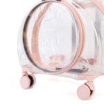 Transparent Pet Travel Carrier Portable Trolley Suitcase for Cats with Ventilation Holes Adjustable Handle Large Opening for Cat - Image 3