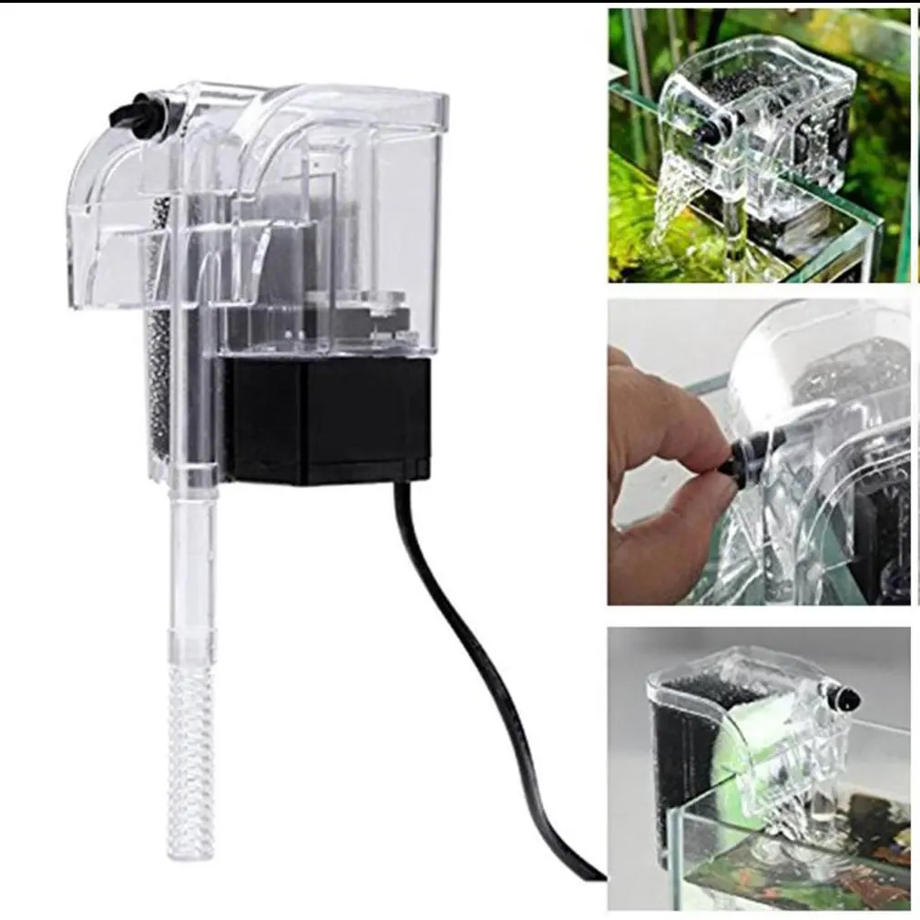 Performance Hang-On The Back Power Filter for Desktop and Betta Aquariums Submersible pump oxygen pump