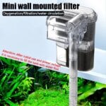Wall-hanging Filter For Fish Tanks USB plug Mini Aquarium Filter Pump 250H/L Suitable For Fish Tanks Below 30cm,2.5W DC 5V - Image 2