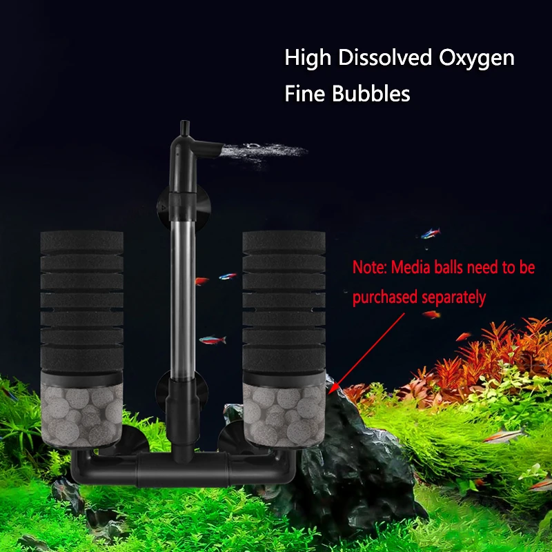 Black Aquarium Filter for Aquarium Fish Tank Air Pump Skimmer Biochemical Sponge Filter Aquarium Bio Filters Filtro Aquario