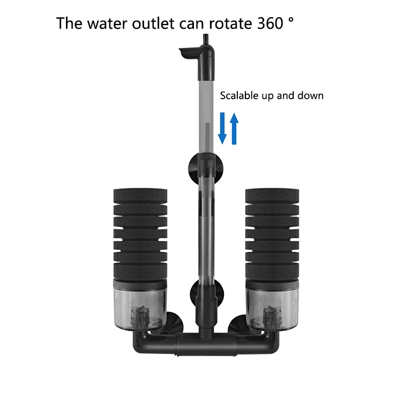 Black Aquarium Filter for Aquarium Fish Tank Air Pump Skimmer Biochemical Sponge Filter Aquarium Bio Filters Filtro Aquario