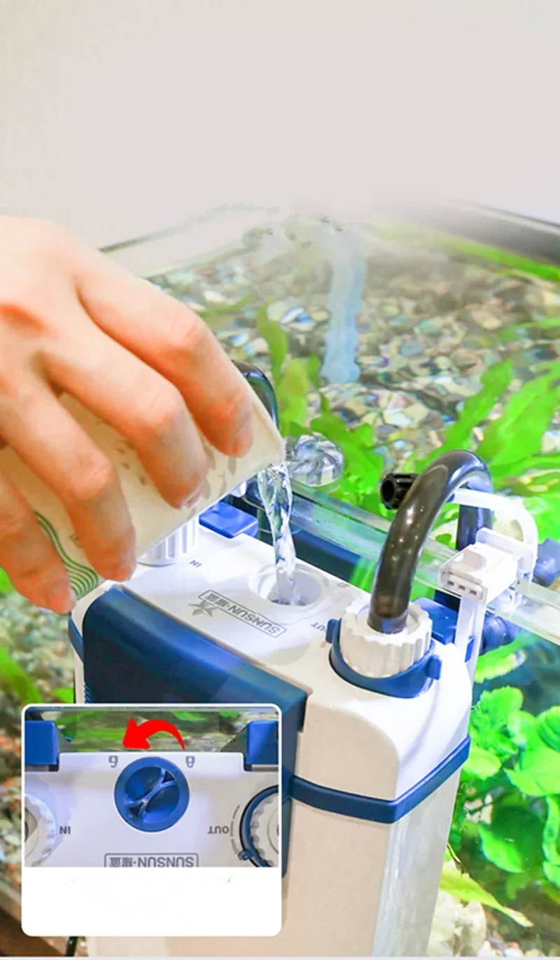 110V 220V SUNSUN Fish Tank Aquarium Filter Oxygen Filter YBF-500 Circulation Three-in-One Circulation Water Pump Wall-mounted 110V 220V SUNSUN Fish Tank Aquarium Filter Oxygen Filter YBF-500 Circulation Three-in-One Circulation Water Pump Wall-mounted