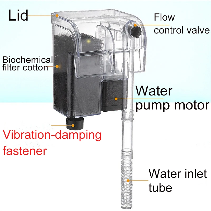 Aquarium Filter Fish Tank Silent Water Pump Purification Circulation External Filter Increase Oxygen Waterfall 220V 3w 250L/H Aquarium Filter Fish Tank Silent Water Pump Purification Circulation External Filter Increase Oxygen Waterfall 220V 3w 250L/H