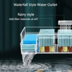 New Fish Tank Waterfall Filter Box Wall Mounted Built-in Silent Circulating Water Purifier For Aquarium Tank Box With Water Pump - Image 4